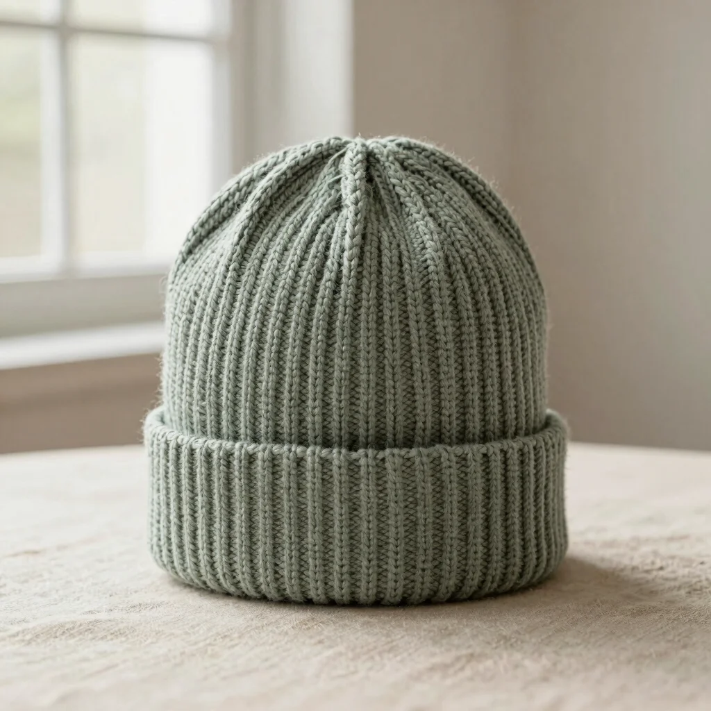 Sage Ribbed Beanie
